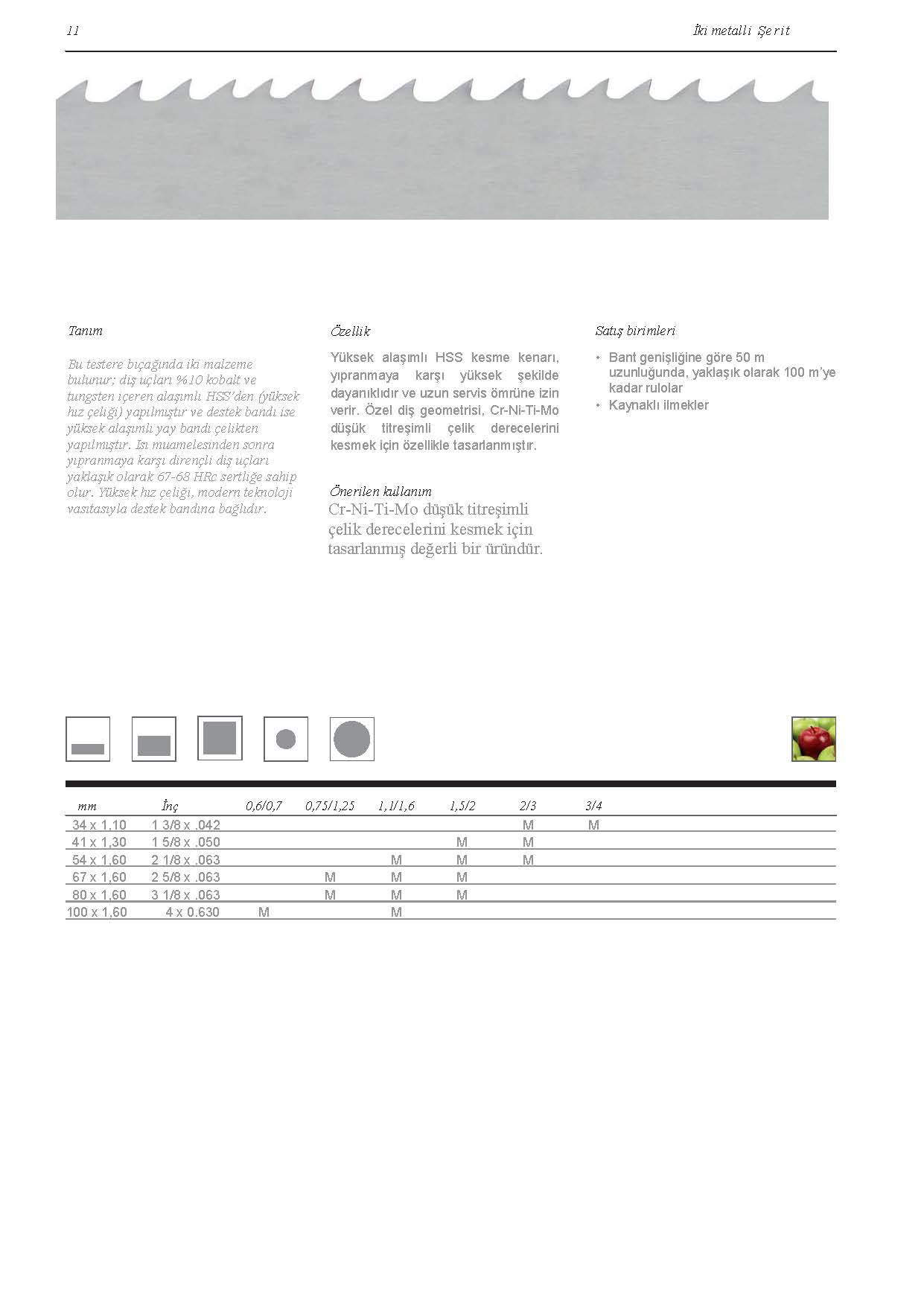 Bi Metal Şerit Testere