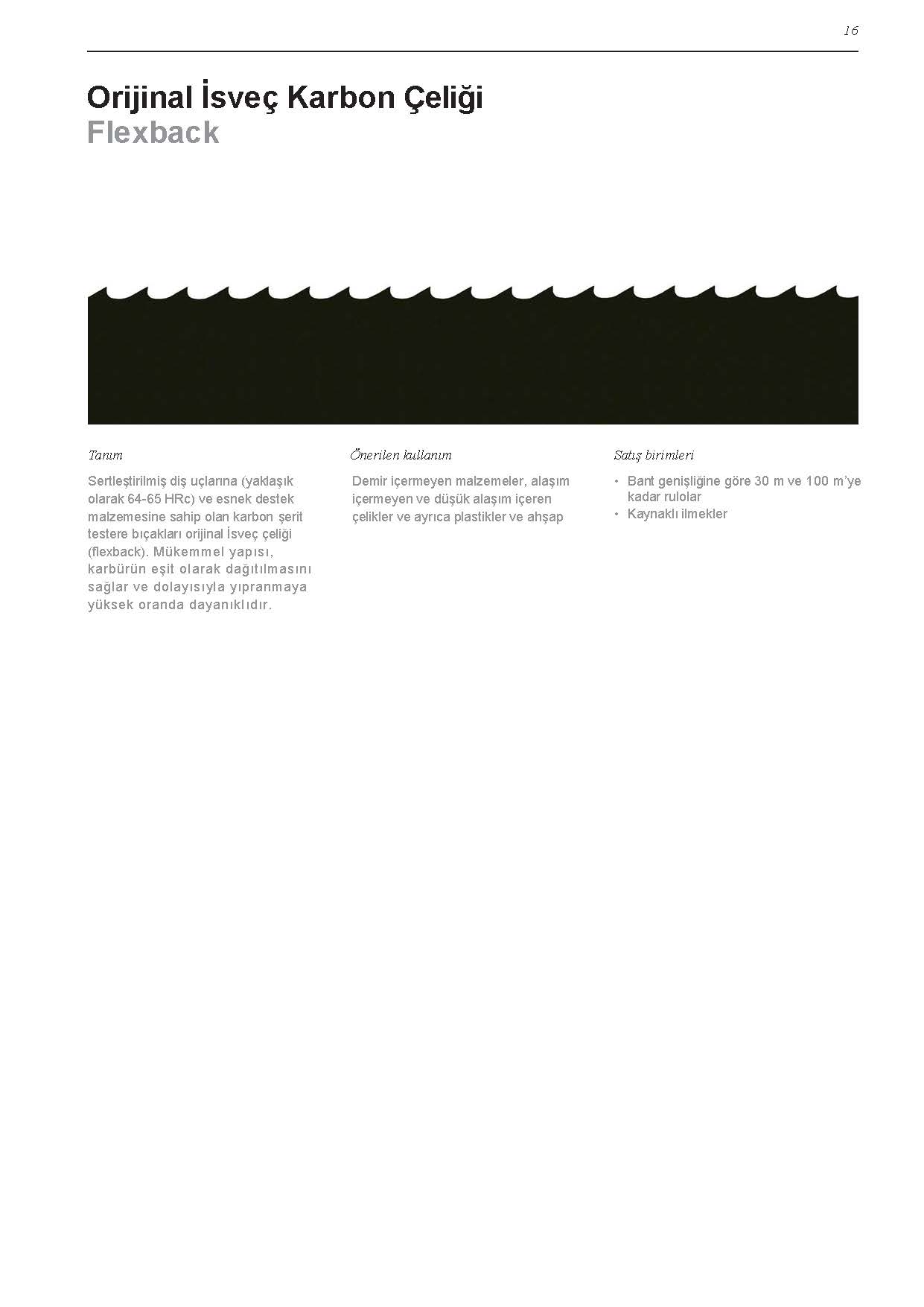 Bi Metal Şerit Testere